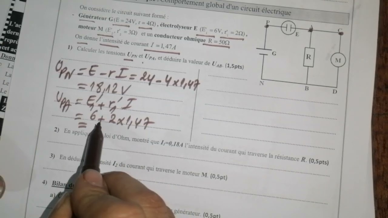 Contrôle surveille N1 Semestre 2 physique chimie -1BAC S EF- Modelé N4