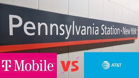 T-Mobile VS AT&T | Penn Station, NY | Cellular Network Speed Testing  @ Penn station New York City