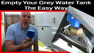 Empty Your Motorhome Grey Water Tank The Easy Way    How To Install An Electric Waste Water Valve.