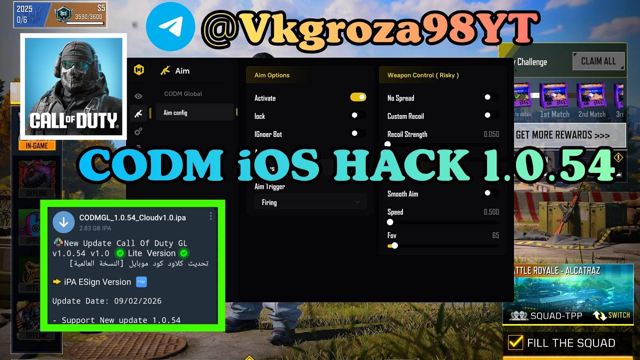 CODM IOS HACK 1.0.54 | Call Of Duty Mobile 1.0.54 New Update #codm ...