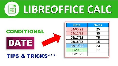 How to use Conditional Formatting with Date in LibreOffice Calc 🔥🔥🔥🔥🔥🔥🔥