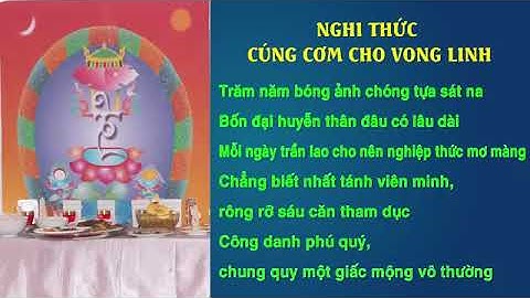 Nghi Thức Cúng Cơm Cho Vong Linh