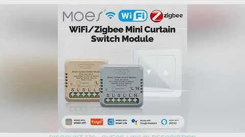 MOES Tuya ZigBee WiFi Mini Curtain Switch Module Smart For Rocker Reset Switch Work With Google Home
