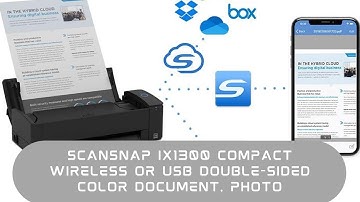 ScanSnap iX1300 Compact Wireless or USB Double-Sided Color Document, Photo & Receipt Scanner