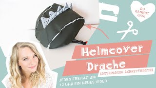 Helmcover Drache nähen mit kostenlosem Schnittmuster //stoffe.de