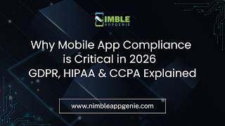 Why Mobile App Compliance is Critical in 2026 | GDPR, HIPAA & CCPA Explained | Nimble AppGenie