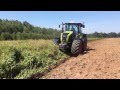 Вспашка залежи. Люцерна. Трактор AXION 900 CLAAS + Плуг LEMKEN