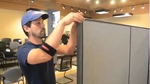 Setting up Partitions for Office Cubicle Units