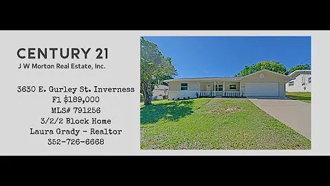 6360 E. Gurley St. Inverness, Fl For Sale MLS #791...