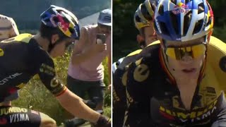 Tour De France 2023 - Séquence Incroyable Van Aert Se Gare Puis Revient À L Avant De Nulle Part