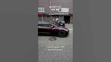 COLORFUSION® PPF - Demon Black Tesla Model3 #wrapping #colorfusion #vvivid #tesla #ppf