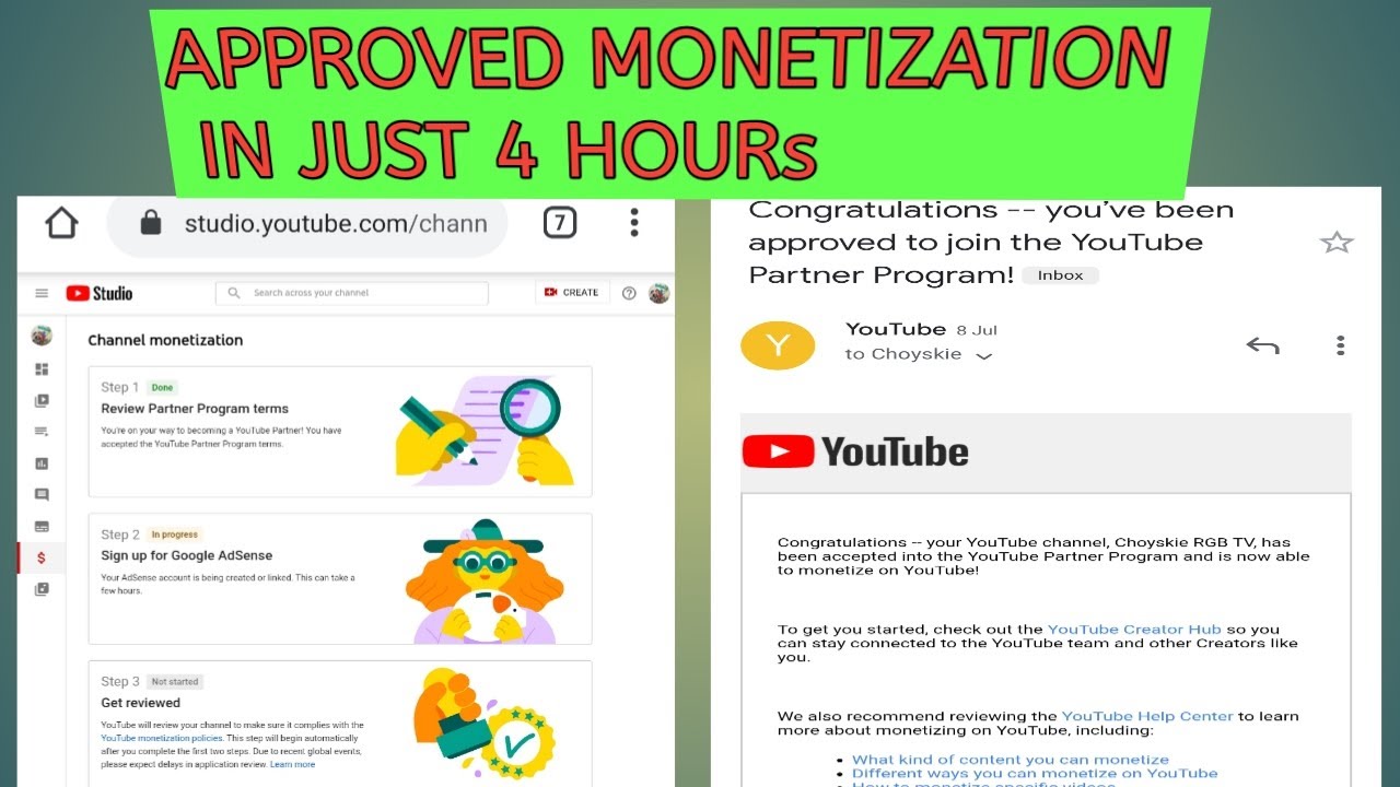 Paano Mapabilis ang approval ng Monetization sa youtube channel mo in just 4 hours TIPS & TRICKS