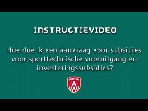 Hoe dien je een aanvraag in voor subsidies voor sporttechnische vooruitgang & investeringssubsidies?