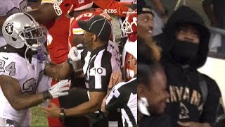 After an incident with a referee, marshawn lynch was ejected from the
game, but he wasn't ready to leave. regardless of if is playing
football or not l...