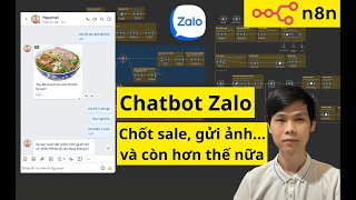 Chia sẻ workflow và hướng dẫn tạo chatbot zalo trả lời, gửi ảnh và stop khi chủ zalo trả lời, #n8n screenshot 2