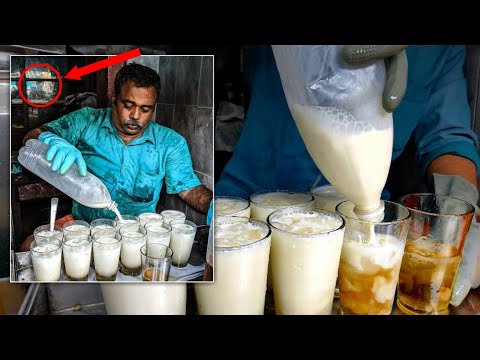 Famous Milk Sarbath of Kozhikode | Bashkarettan Milk Sarbath | Indian Street Food | ASMR