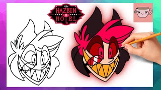 How To Draw Alastor from Hazbin Hotel (Head Icon) | Easy Drawing Tutorial