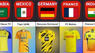 Yellow Jursey Sports Team from Different Countries by Data Stack 1,557 views 11 months ago 1 minute, 21 seconds