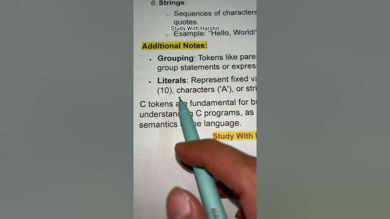 Part 20 Quick Topic Programming Principles And Algorithms / C Tokens ...