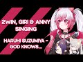 Haruhi Suzumiya - God knows... - 2wintails' Birthday Karaoke ft. Annytf & OniGiri
