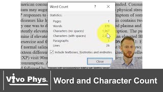 Word and Character Counting in Microsoft Word