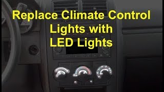 Replace burned out Dodge Charger climate control lights with LED