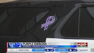 Sioux Falls Police honor Domestic Violence Awareness Month with purple ribbons