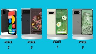 PIXEL 5 VS PIXEL 6 VS PIXEL 7 VS PIXEL 8 COMPARISON!