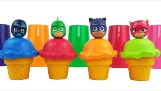 Masks Wrong Heads & Ice Cream Toys Learn & Match Colors With Toys & Surprise Cups