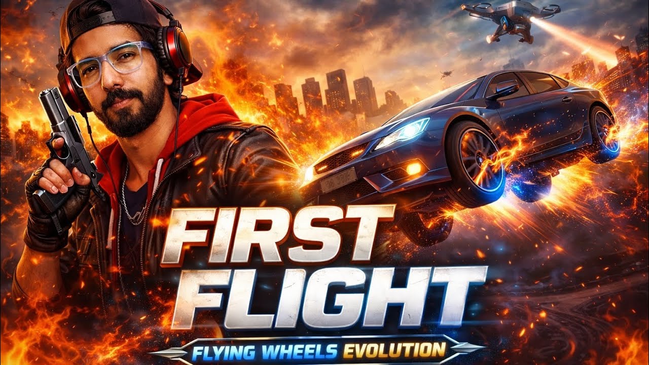 Flying Wheels Evolution 🚗✈️ | First Flight Gameplay in Hindi | Indian Gamer