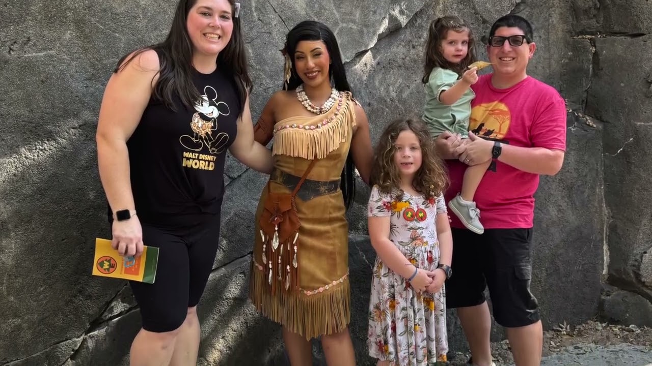 The Girls Meet Timon, Pocahontas and other Disney characters!