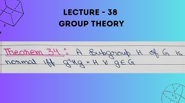 a subgroup H of G is normal iff g(inverse)hg = H for all g belongs to G #normalsubgroups #groups