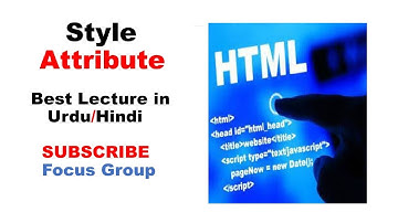 10. Style Attribute | HTML | Lecture in Urdu/Hindi