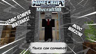 ¡Como romper ventanas! | Truco con comandos | Minecraft Bedrock