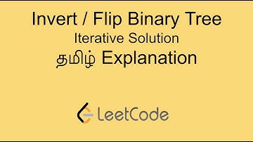 Invert/Flip/Mirror binary Tree using Iterative solution | Leetcode in tamil | Problem solving