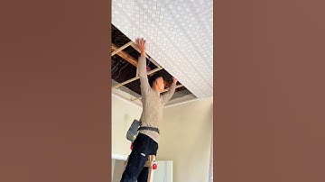 Laying process of pvc plastic sheet ceiling installation