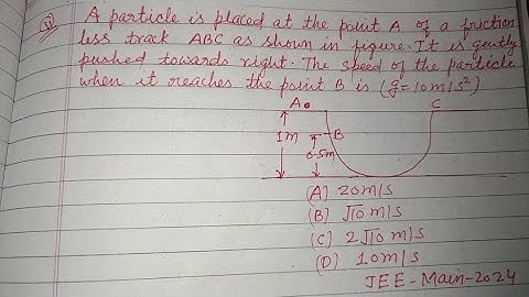 A particle is placed at the point A of a frictionless track ABC as shown in figure.. | jee physics