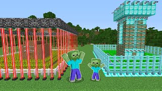 1$ GÜVENLİ TARLA EV VS 1000$ GÜVENLİ TARLA EV   Minecraft