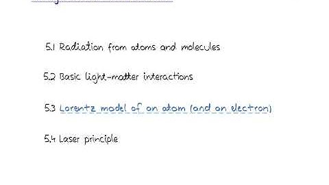 Optics 5.3 Lorentz model of an atom