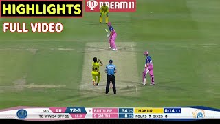 Chennai super kings vs Rajasthan Royals 37th IPL 2020 Full Highlights • RR VS CSK FULL HIGHLIGHTS