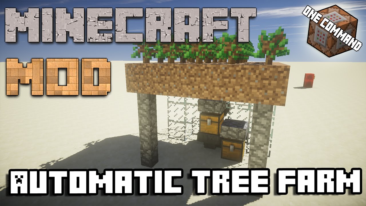 Minecraft Mods 1.8.7 : AUTOMATIC TREE FARM - ONE COMMAND - Vanilla Mod