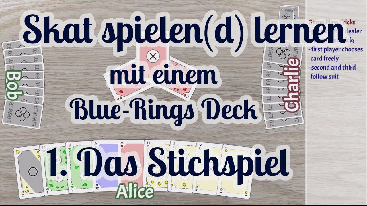 Skat lernen: 1. Das Stichspiel