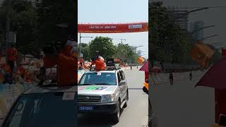 Đoàn Đua Xe Đạp Về Đích Cúp Htv 2023 Tại Tp Thanh Hóa