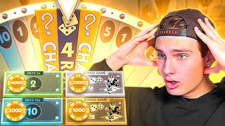 THE INSANE 4 ROLLS ON MY BIGGEST MONOPOLY BET EVER!