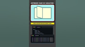NOTEBOOK PAGE FLIP ANIMATION using html css Javascript #coding #programming
