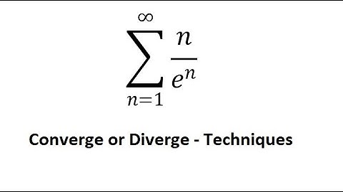 Calculus Help: Integral Test: Converge or Diverge: ∑ from n=1 to ∞ n/e^n - Technique to solve