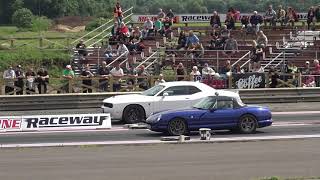 Dodge Challenger SRT Hellcat vs TVR Chimaera Drag Race | American Muscle vs British Sportscar