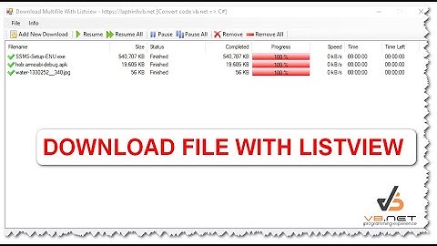 [C#] Multi-File Downloader ListView Winform