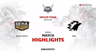 Dewa United vs Onic HIGHLIGHTS MPL ID S13 | ONIC vs DEWA ESPORTSTV