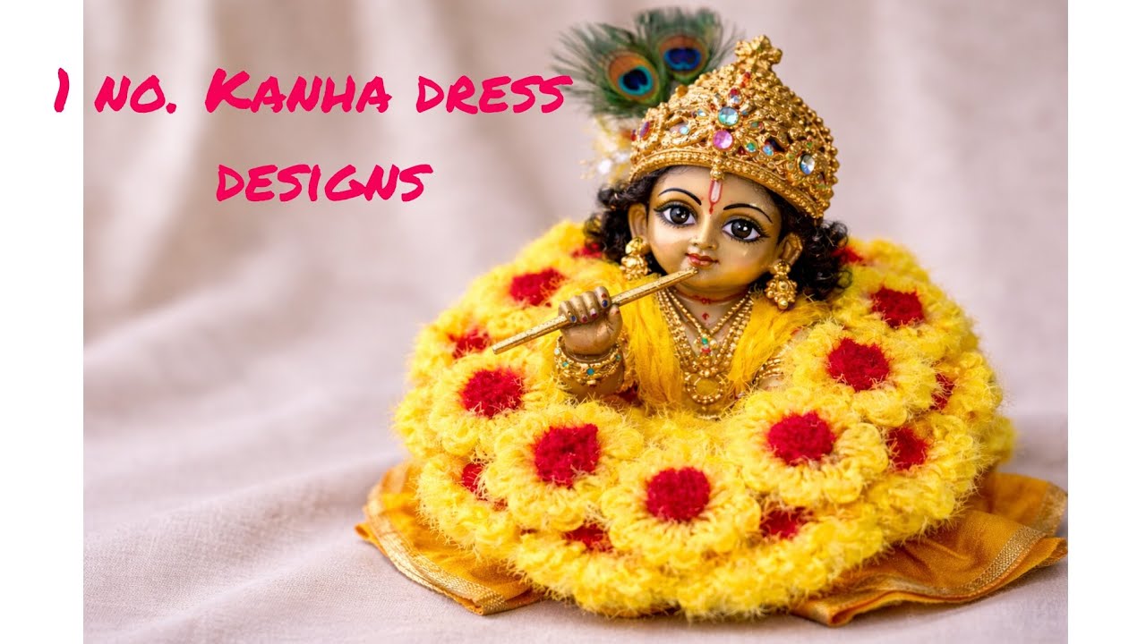 How to crochet 1,2 no. Kanha dress, LADDOO GOPAL NEW DRESS DESIGNS # kanha # dress # crochet 